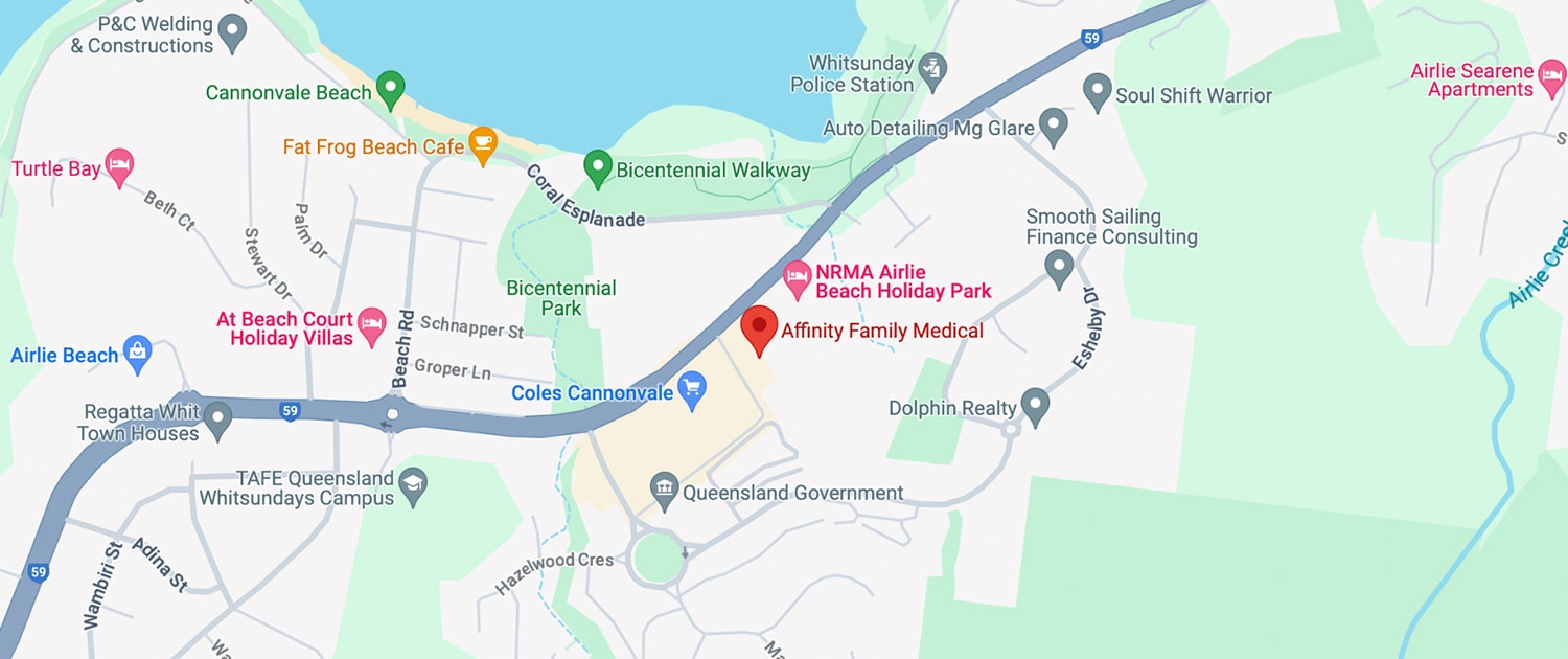 medical centre cannonvale - doctors whitsundays - gp proserpine airlie beach bowen - google map